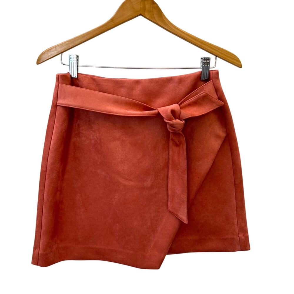 Loft Petites Skirt Faux Wrap with Tie in color Dusty Rose Size 6P NWT